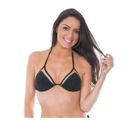 Bikini Triangeloberteil In Schwarz – Strappy Preto