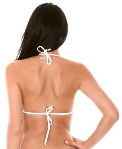 Bikini Triangel Oberteil Weiß – Soutien Branco -Bestes Bademoden Geschäft T 1789022000021 MODEL BACK1 e1520252964803