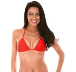 Bikini Triangle Oberteil Rot, Verschiebbar – Red Cortininha