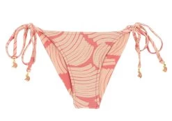 Scrunch Bikinihose Rosa Gemustert, Mit Accessoire – Bottom Banana Rose Bra