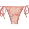 Brasilianische Bikinihose Rosa Gemustert Mit Seitenschnüren – Bottom Banana Rose Lacinho -Bestes Bademoden Geschäft bottom riodesol bottom banana rose lacinho 01