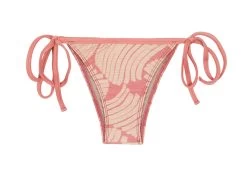 Brasilianische Bikinihose Rosa Gemustert Mit Seitenschnüren – Bottom Banana Rose Lacinho