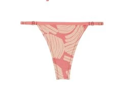 Rosagemusterter Stringtanga – Verstellbar – Bottom Banana Rose Micro