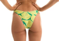 Feste High Leg Bikinihose, Grün Gemustert – Bottom Banana Yellow Bandeau -Bestes Bademoden Geschäft bottom riodesol bottom banana yellow bandeau 21