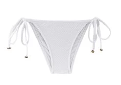 Brazil Bikinihose Weiß Texturiert, Mit Seitenschnüre – Bottom Cloque Branco Balconet -Bestes Bademoden Geschäft bottom riodesol bottom cloque branco balconet 01 1