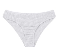 Weiß-texturierte Scrunch Bikinihose – Bottom Cloque Branco Bandeau