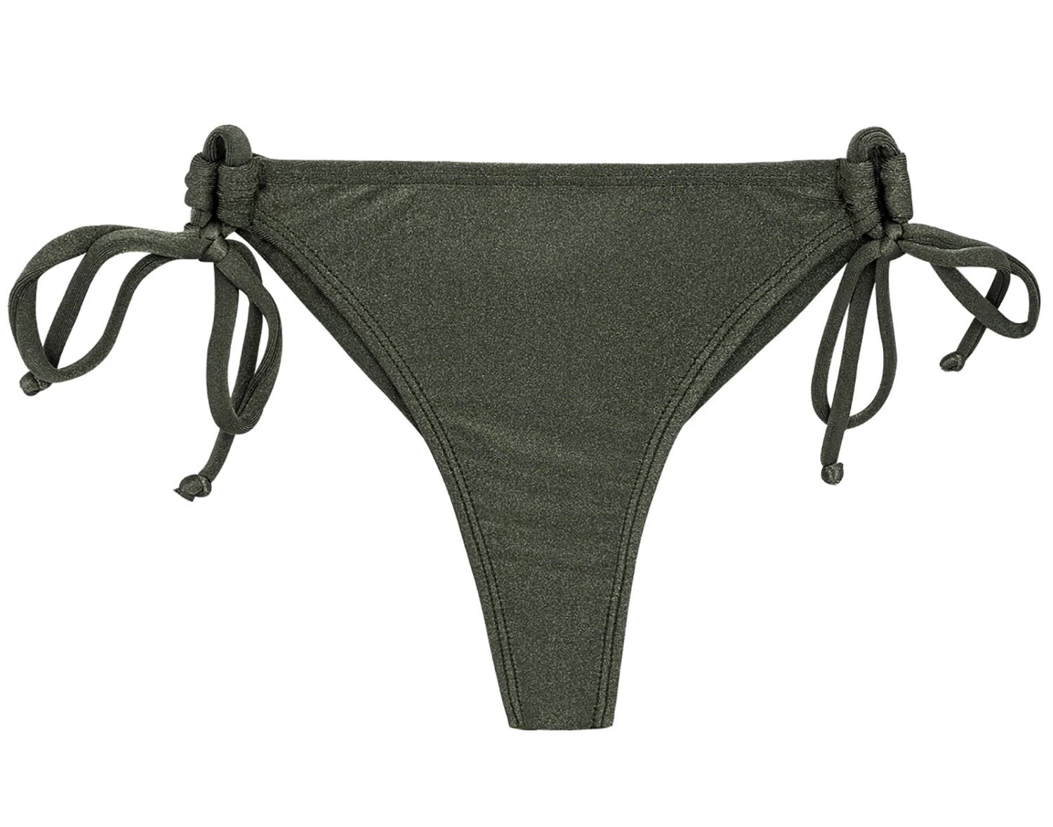 Badestring Zum Knoten Kaki Glänzend – Bottom Croco Detail 6 Badestring Zum Knoten Kaki Glänzend – Bottom Croco Detail – Bild 4