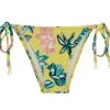 Brasil Bikinihose Gelb Blumenmusterung – Bottom Florescer Invisible -Bestes Bademoden Geschäft bottom riodesol bottom florescer invisible 01