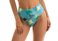 Hochtaillierte Bikinihose, Hellblau Gemustert – Bottom Flower Geometric Reto -Bestes Bademoden Geschäft bottom riodesol bottom flower geometric reto 11