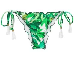 Scrunch Bikiniunterteil Mit Blättermuster – Bottom Folhagem Frufru -Bestes Bademoden Geschäft bottom riodesol bottom folhagem frufru 01
