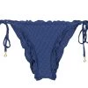 Blau Texturierte Scrunch Bikinihose – Bottom Kiwanda Denim Frufru -Bestes Bademoden Geschäft bottom riodesol bottom kiwanda denim frufru 01