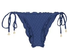 Blau Texturierte Scrunch Bikinihose – Bottom Kiwanda Denim Frufru