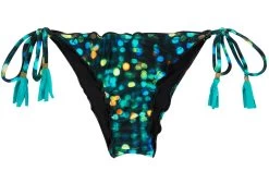 Scrunch Bikinihöschen Blaue Musterung Und Pompons – Bottom Luce Frufru -Bestes Bademoden Geschäft bottom riodesol bottom luce frufru 01
