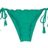 Brasiliansiches Scrunch Bikiniunterteil Grün Mit Pompons – Bottom Malaquita Eva -Bestes Bademoden Geschäft bottom riodesol bottom malaquita eva 01