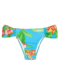 Blau Geblümtes Bikini-Unterteil – Calcinha Aloha Bandeau Franzida -Bestes Bademoden Geschäft bottom riodesol calcinha aloha bandeau franzida 01 e1520251767358
