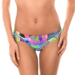 Gemusterte Bikinihose Mit Breiten Seiten Tropical – Calcinha Bossa Shoulder Hipster