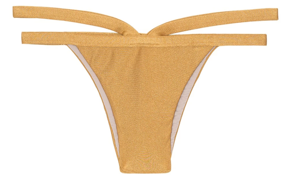 Brasilianischer Bikinislip Mit Doppelten Bändern – Calcinha Gold Triangulo 6 Brasilianischer Bikinislip Mit Doppelten Bändern – Calcinha Gold Triangulo – Bild 4
