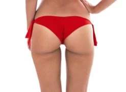 Orangerote Bikinihose Mit Seitenschnüren – Calcinha Urucum Babado -Bestes Bademoden Geschäft bottom riodesol calcinha urucum babado 21 e1520341790261