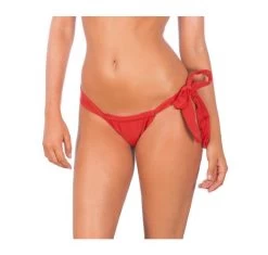 Brasilien Bikini Slip Rot, Verstellbar – Red Lace