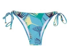 Blaues Bikinihöschen Mit Geoprint – Bottom Flower Geometric Transpassado