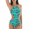 Türkisblauer Geblümter Trikini – Bloom Maio Recorte -Bestes Bademoden Geschäft onepiece riodesol bloom maio recorte 11 e1521023853628