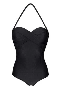 Schwarz Texturierter Drapierter Bandeau Badeanzug – Duna Black One Piece 11 Schwarz Texturierter Drapierter Bandeau Badeanzug – Duna Black One Piece -Bestes Bademoden Geschäft onepiece riodesol duna black one piece 01 e1521641369669