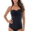 Schwarz Texturierter Drapierter Bandeau Badeanzug – Duna Black One Piece -Bestes Bademoden Geschäft onepiece riodesol duna black one piece 11 e1521641348306