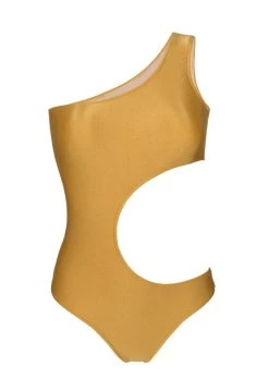 Asymmetrisch Einschultriger Badeanzug Gold – Gold Assimetrico -Bestes Bademoden Geschäft onepiece riodesol gold assimetrico 01 e1520257610691