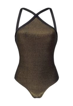 Glänzend Schwarzer Lurex-Badeanzug – High Neck Radiante -Bestes Bademoden Geschäft onepiece riodesol high neck radiante 01 e1520009372360