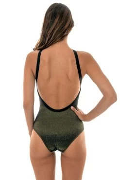 Glänzend Schwarzer Lurex-Badeanzug – High Neck Radiante -Bestes Bademoden Geschäft onepiece riodesol high neck radiante 21 e1520009378522