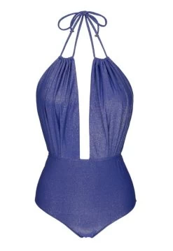 Blauer Tief Ausgeschnittener Lurex Badeanzug – Radiante Azul Decote Profundo -Bestes Bademoden Geschäft onepiece riodesol radiante azul decote profundo 01 e1530277055879