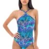 Blaugemusterter Hochgeschlossener Badeanzug – Violina High Neck -Bestes Bademoden Geschäft onepiece riodesol violina high neck 11 e1529057628974