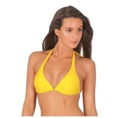 Bikini Triangel Oberteil Mit Breiten Bändern Gelb – Ipe Cortinao