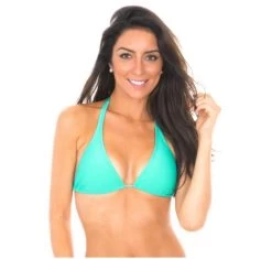 Bikini Triangle Oberteil, Schalförmiger Schnitt, Türkis – Mare Cortinao