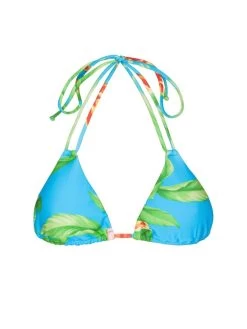 Blaugeblümtes Bikini Triangel Oberteil Mit Doppelträger – Soutien Aloha Tri Cheeky -Bestes Bademoden Geschäft top riodesol soutien aloha tri cheeky 01 e1520255977636