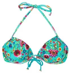 Push-up Bikini-Top, Geblümt Azurblau – Soutien Bloom Balconet -Bestes Bademoden Geschäft top riodesol soutien bloom balconet 01 e1521025410742