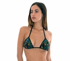 Gemustertes Triangeltop Im Coachella-Stil – Soutien Bordado Micro