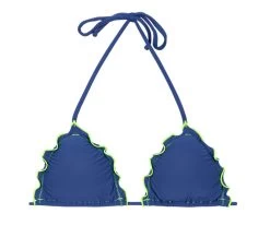 Denim Triangel Oberteil, Neonfarbene Konturen – Soutien Denim Frufru Litoral -Bestes Bademoden Geschäft top riodesol soutien denim frufru litoral 01 e1529335302786