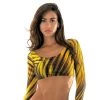 Langärmliges Crop-Top Gelb-schwarz – Soutien Mlonga Luxor -Bestes Bademoden Geschäft top riodesol soutien mlonga luxor 11 e1520256353146