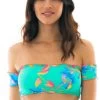 Wassergrünes Geblühmtes Crop Top – Top Acqua Flora Off Shoulder -Bestes Bademoden Geschäft top riodesol top acqua flora off shoulder 11