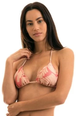 Rosa Gemustertes Triangel Top, Gewellter Rand – Top Banana Rose Frufru -Bestes Bademoden Geschäft top riodesol top banana rose frufru 11