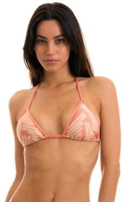 Rosagemustertes Triangel Top Verstellbar – Top Banana Rose Lacinho -Bestes Bademoden Geschäft top riodesol top banana rose lacinho 11