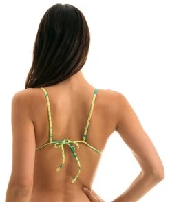 Grün Gemustertes Triangel-Top, Rand Gewellt – Top Banana Yellow Frufru -Bestes Bademoden Geschäft top riodesol top banana yellow frufru 21