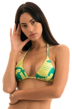 Grün-gelbes Verstellbares Triangel Top – Top Banana Yellow Invisible -Bestes Bademoden Geschäft top riodesol top banana yellow invisible 11