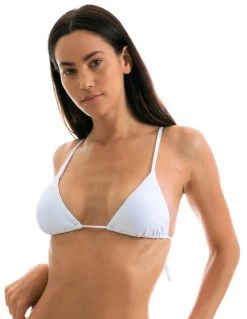 Knappes Triangel Top Weiß Texturiert, Gerade Träger – Top Cloque Branco Cheeky -Bestes Bademoden Geschäft top riodesol top cloque branco cheeky 11