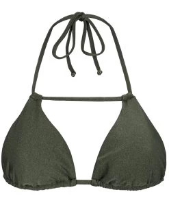 Triangel-Top Mit Riemchen Kaki Glänzend – Top Croco Detail -Bestes Bademoden Geschäft top riodesol top croco detail 01