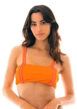 Orange-Rosa Wendebikini Top Sport – Top Duo Orange