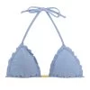 Denimblaues Triangel Bikinitop, Gewellte Rand – Top Garoa Frufru -Bestes Bademoden Geschäft top riodesol top garoa frufru 01