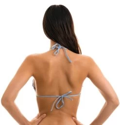 Denimblaues Triangel Bikinitop, Gewellte Rand – Top Garoa Frufru -Bestes Bademoden Geschäft top riodesol top garoa frufru 21