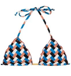 Bikinitop Triangelform Mit Grafischem Muster – Top Geometric Frufru -Bestes Bademoden Geschäft top riodesol top geometric frufru 01